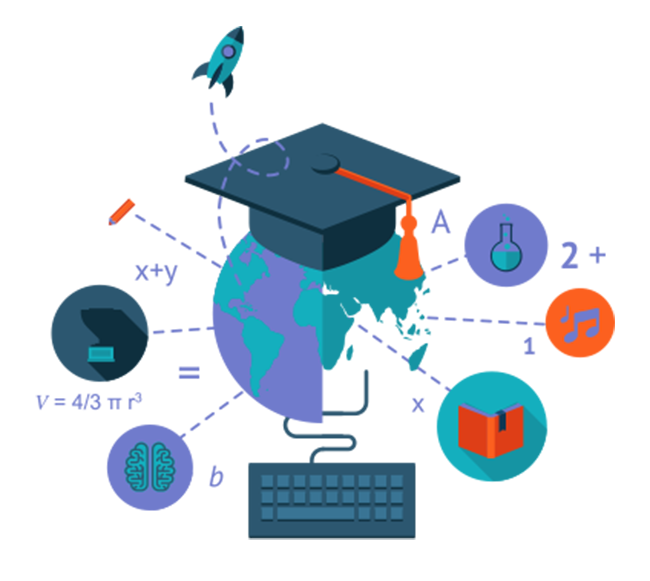 Illustration Showing Online Learning