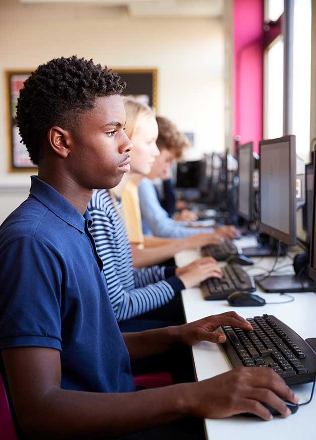 Student Taking a College Placement Exam